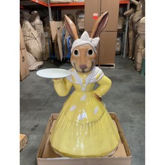 Miss Rabbit Over Sized Resin Statue Easter Animal Theme Prop Display Butler