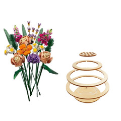 7 in Wooden Acrylic Puzzle Flower Vase Home Decoration for Bouquet Building Set