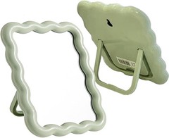 Table Makeup Mirrors Wavy Irregular Mirror Cloud for Desk Tabletop Vanity Mirror
