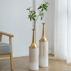 White Floor Vases Tall Decoration – 23.4/26In Set of 2 Contemporary Floor Vase f