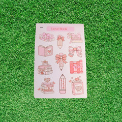 Love Book Handmade Vinyl Sticker Sheets (Glossy or Matte)
