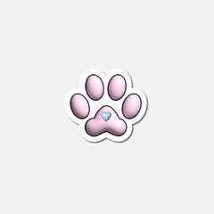 Cat Paw Print Vinyl Stickers Die Cut Laptops Water Bottles Car Bumper Phone