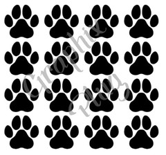 Dog Paw Print Decals Pet Animal 1″ or 2.5″ Wall Window Floor Stickers Big Set