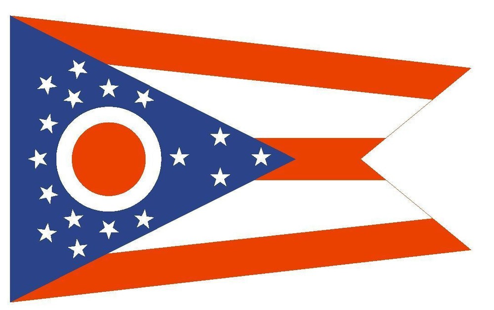 Ohio State Flag Sticker Decal F369