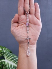 Cross Car Charm, Catholic Suncatcher, Christian Car Charm, Religious Gift Idea