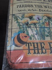 LANOLU Pardon The Weeds Metal Sign 20×30 cm (about 8×12) Decor Vintage Tin Sign