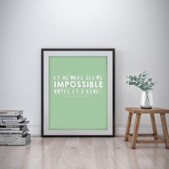 Nelson Mandela Inspirational Wall Art Print Motivational Quote Poster Decor Gift