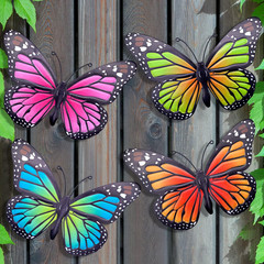 Metal Butterfly Wall Art – 4 Pack 9.8In Butterflies Wall Sculpture Hanging Decor
