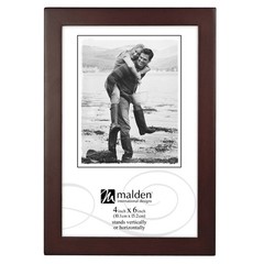 International Designs Dark Walnut Concept Wood Picture Frame, 4×6, Walnut