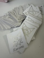 100x Kuromi Clear Vinyl Stickers Decals Transparent Sanrio Style Bulk Lot