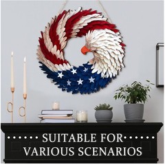 Rustic American Eagle Wreath for Memorial Day