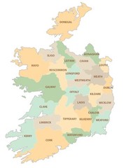 Ireland Province Map GLOSSY POSTER PICTURE PHOTO PRINT BANNER 12620