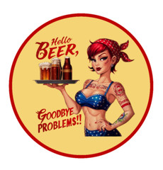 Beer – Goodbye Problems – 4″ Vinyl Car Decal Sticker Cooler Laptop Truck Smoker