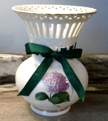 Madison & Max at Home 7.75 in. Vase with Hydrangea Floral Pattern
