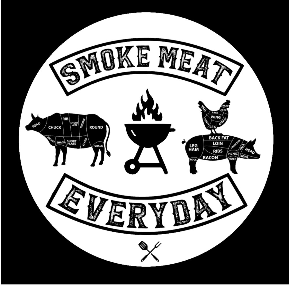 BBQ – Smoke Meat Everyday – Vinyl Decal/Sticker Car Cup Window Cooler Bottle 242
