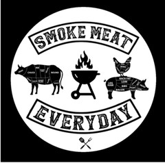 BBQ – Smoke Meat Everyday – Vinyl Decal/Sticker Car Cup Window Cooler Bottle 242