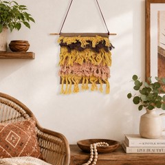 Northlight 13″ Rustic Neutral Tones Miniature String Shade Wall Art Decoration