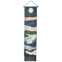 1Set Narrow Tapestry Wall Hanging Long Landscape Painting Nature Landscape7052