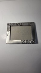 6″x 4.75″ Grand Kids Picture Frame Metal Finished With Embossed Stick Figure