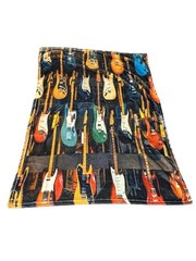 NEW small lap blanket throw approx. 38×30 inches toddlers kids music guitar