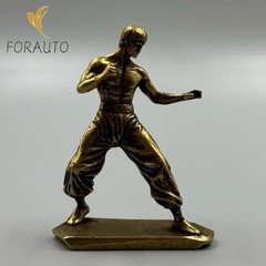 5.4cm Chinese Retro Copper Statue Kung Fu Desktop Ornaments Figurines Sculpture