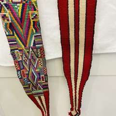 Vintage Handwoven Guatemalan Textile Sash Belt Faja Maya 108” L x 3.75” W