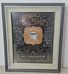 Framed Coffee Wall Art Set of 2 Café Prints Kitchen Coffee Bar Décor 10×16