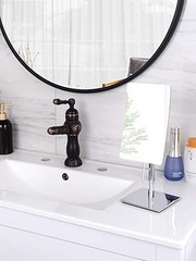 Table Standing Rectangular Vanity Makeup Mirror with 3X Magnification, Made of