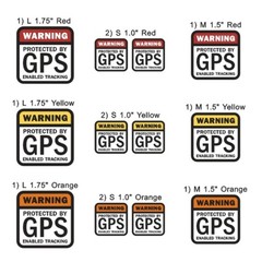 12 PACK GPS Tracking Warning INSIDE MOUNT Theft Deterrent Stickers High Quality