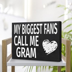JennyGems Gifts for Gram, My Biggest Fans Call Me Gram, Gram Gifts Signs Decor