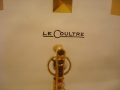 c1960s Jaeger-LeCoultre Skeleton Inline Baguette Model 354 Mantel Clock in GWO