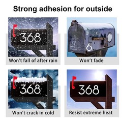 3 inch 30 Pcs Reflective Mailbox Numbers Stickers for Outside, Easy Installation