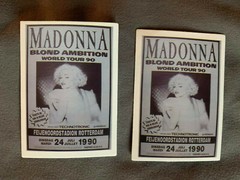 Lot (2) MADONNA 1 3/4″ x 2 1/2″ Band Photo STICKERS Fast! FREE SHIP!