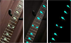 Lightning Bolts Glow in the Dark Guitar Fingerboard Fret Markers Inly Sickers
