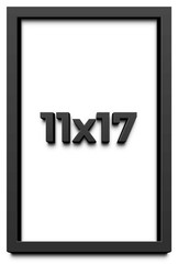11×17 Shadow Box Frame Black | 1 inches Deep Real Wood Contemporary Shadowbox Di
