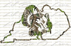 Camouflage Camo Kentucky Turkey Hunter Hunting Vinyl Decal Sticker Gobbler Jake