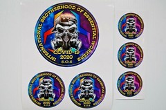 3x Essential Worker Virus Sticker decal car bumper hard hat helmet window SIZES