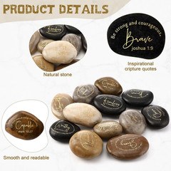Bible Verses Scripture Stones Gifts Christian Inspirational Rocks Engraved Stone