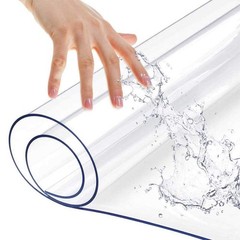 Leoewo Rectangular Clear Table Protector Crystal Plastic Table Pads Vinyl
