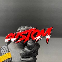 Custom Text Acrylic 3DEmblem Car Badge Multicolor Personalized Name