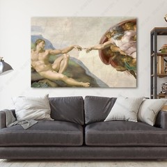 The Creation of Adam Michelangelo God Adam Christian Jesus Canvas Wall Art Print