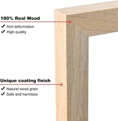 5×5 Picture Frame, Natural Square Solid Wood Frames for Pictures 4×4 with Mat…