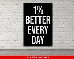 Better Every Day Banner – Motivational Wall Art for Home Gym Weightlifting