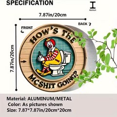 Funny Metal Signage 8″ x 8″ Novelty Humor Sign