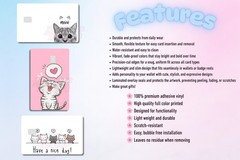 3‑Pack Cute Cat Card Skins – Vinyl Credit & Debit Card Covers | Great Gifts