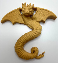 3D Printed Hovering Dragon Wall Plaque in Your Choice of Gold or Red