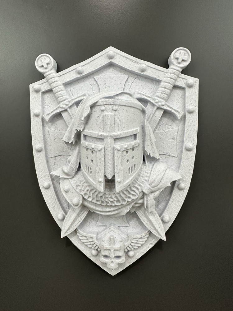 Medieval Templar Knight Shield Wall Decor Crusader Armor Plaque Castle Art 9x7x3