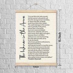 Motivational the Woman in the Arena Canvas Wall Art, Women Empowerment Poster…