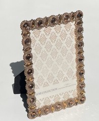 Luxe Collection Luxurious Gold Silver Pearl 4×6 Photo Frame Wedding Gift