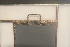 Hanging Stained Glass Rectangular Mirror w/ Angel – 7″x4.5″